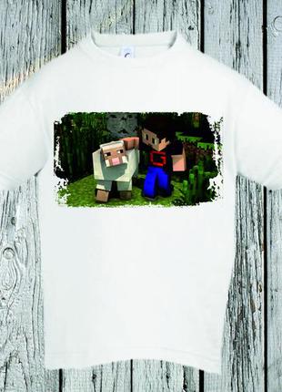 Футболка youstyle майнкрафт 0274 140(12y) white