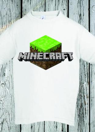 Футболка дитяча з принтом minecraft