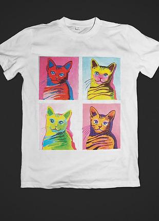 Футболка youstyle andy warhol cats 0192 xs white