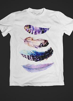 Футболка youstyle feather 0221 m white