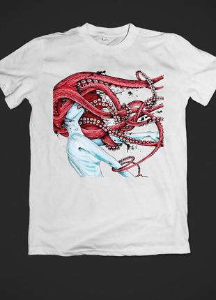 Футболка youstyle octopus 0362 l white