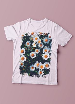 Футболка youstyle flowers 0009 xl white