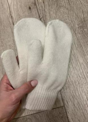 Рукавиці рукавиці жіночі світлі беж теплі2 фото