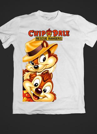 Футболка женская с красивым модным принтом chip n dale1 фото