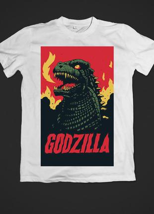 Футболка мужская с принтом godzilla