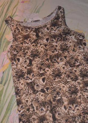 Слатье сарафан принт кошки2 фото