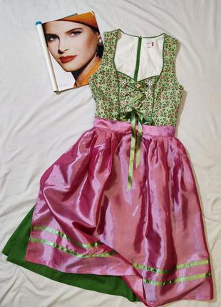 Баварское традиционное платье  дирндль с фартуком2 фото