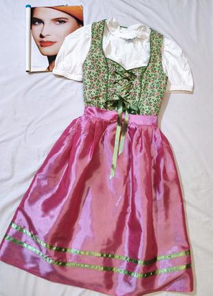 Баварское традиционное платье  дирндль с фартуком1 фото