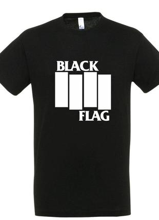 Асимметричная футболка с принтом black flag