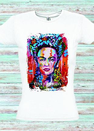 Футболка youstyle viva la frida 0034 s white