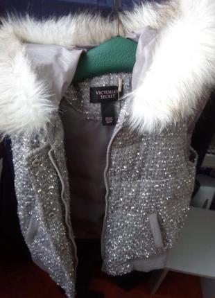 Victoria’s secret lurex puffer vest jacket оригинал тёплый жилет2 фото