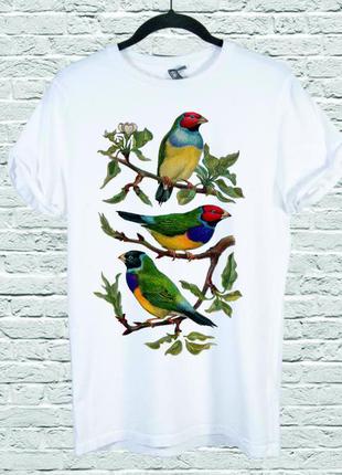 Футболка youstyle birds 0145 l white