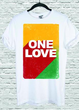 Футболка youstyle one love 0169 l white