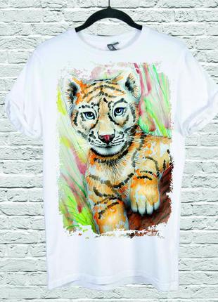 Футболка youstyle tiger 0170 xs white