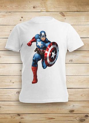 Футболка youstyle captain america 0018 xl white