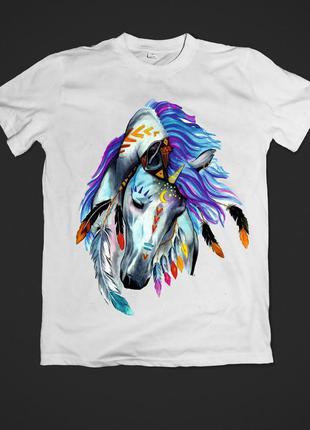 Футболка youstyle женская horse 0502 xl white