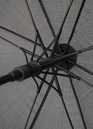 Зонт-трость полуавтомат, с карбоновым держателем и прорезиненой изогнутой ручкой you4 фото