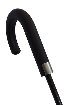 Зонт-трость полуавтомат, с карбоновым держателем и прорезиненой изогнутой ручкой you5 фото