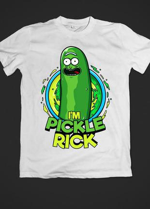 Футболка женская с принтом pickle rick