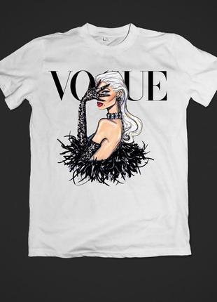 Футболка женская с принтом vogue