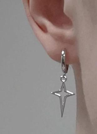Серьги серебро 925 покрытие стильные серьги7 фото