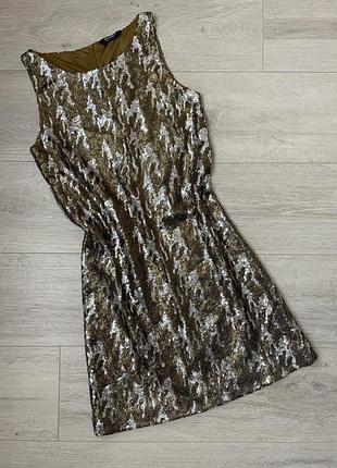 Золотисте ошатне плаття pull and bear