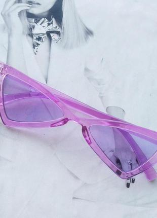 Детские треугольные стильные очки солнцезащитные фиолетовый