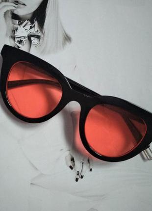 Окуляри сонцезахисні котяче око чорний2 фото