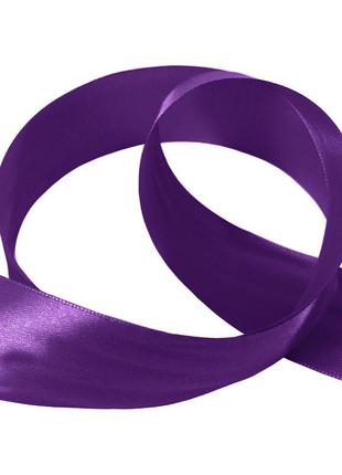 Лента декоративная lesko purple 4 см для декора подарочной упаковки "lv"