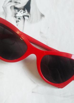 Солнцезащитные очки в стиле кошачий винтажные красный