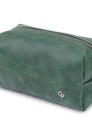 Шкіряна сумочка унісекс grande pelle 11572 зелений1 фото