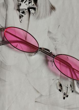 Солнцезащитные очки маленький овал розовый
