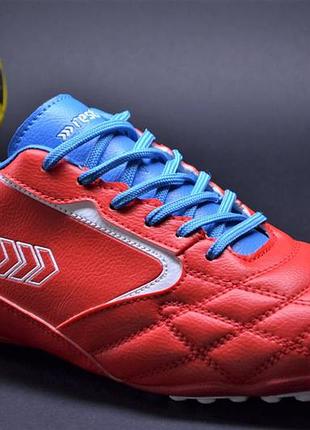 Мужские сороконожки красные с синим restime 220301