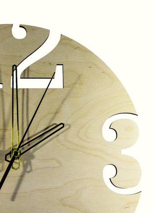 Дерев'яний настінний годинник з безшумним кварцовим механізмом waw deco "класика / classic"3 фото