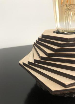 Настольный светильник wow manific decor минимализм лофт из дерева 12*12*12 см