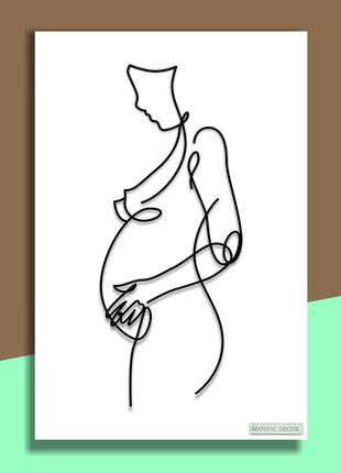 Картина на хосте интерьерная абстрактная настенная арт панно manific decor "pregnancy / беременность"