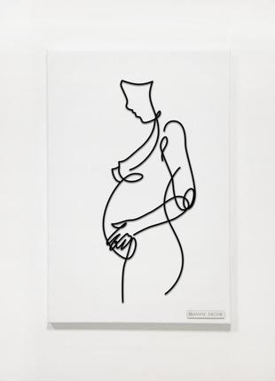 Картина на холсті  інтер'єрна абстрактна настінна арт панно  manific decor "pregnancy / вагітність"7 фото