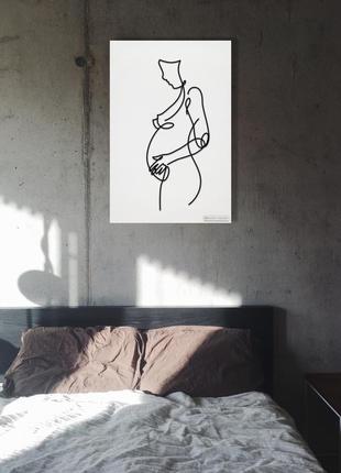 Картина на холсті  інтер'єрна абстрактна настінна арт панно  manific decor "pregnancy / вагітність"2 фото