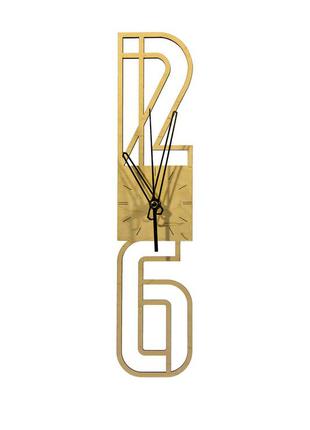 Часы настенные деревянный с бесшумным кварцевым механизмом waw deco "вертикаль дерево 12-6"