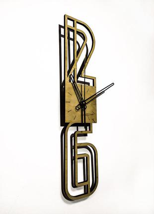 Часы настенные деревянный с бесшумным кварцевым механизмом waw deco "вертикаль дерево 12-6"6 фото