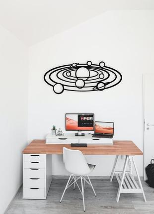 Декоративная деревянная картина абстрактная модульная полигональная панно "space / космос"