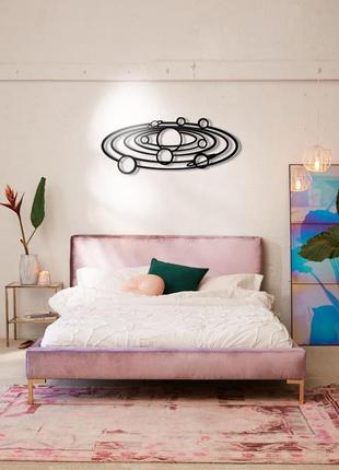 Декоративная деревянная картина абстрактная модульная полигональная панно "space / космос"