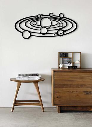 Декоративная деревянная картина абстрактная модульная полигональная панно "space / космос"