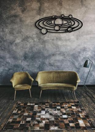 Декоративная деревянная картина абстрактная модульная полигональная панно "space / космос"