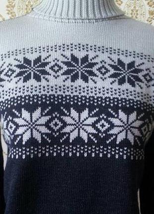 Мериносовый свитер "норвежская звездочка"3 фото
