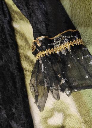 Карнавальна велюрову сукню відьми леді вамп на 4-6років2 фото