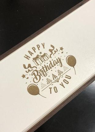 Коробка для вина на подарок на день рождения с дерева3 фото