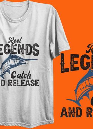 Футболка мужская с принтом рыбалка fishing