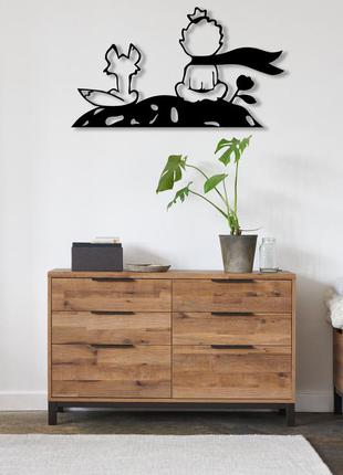 Декоративная деревянная картина абстрактная модульная полигональная панно "the little...