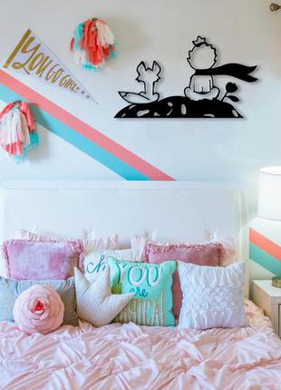 Декоративная деревянная картина абстрактная модульная полигональная панно "the little...